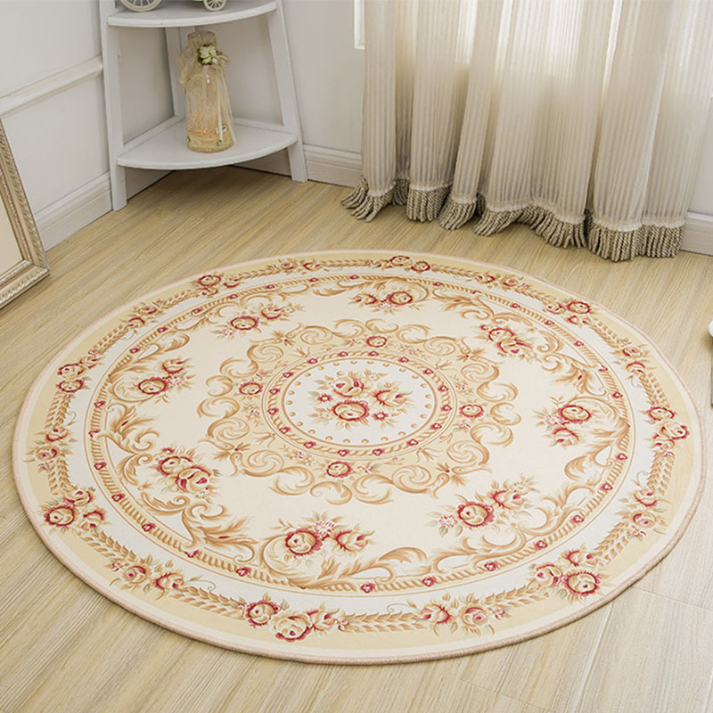Commercial Printing Online - Alfombra redonda estampada de estilo europeo,