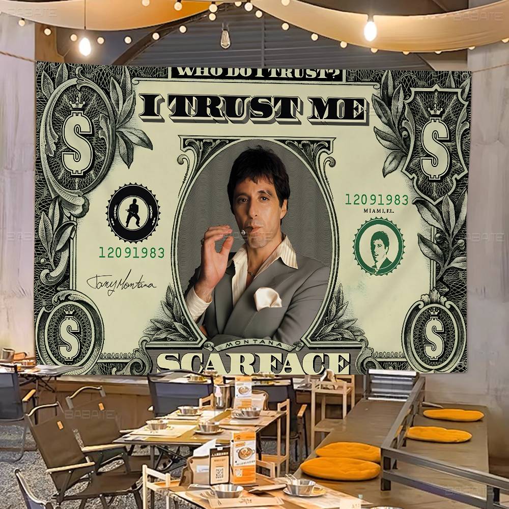Commercial Printing Company - Bandera Publicitaria Retro S-Scarface con Impresión
