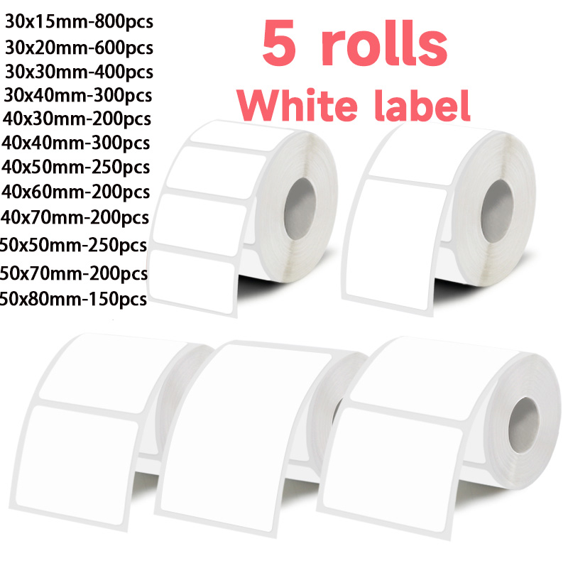 5 rollos de etiquetas adhesiva - Commercial Printing Machine reseña y precio